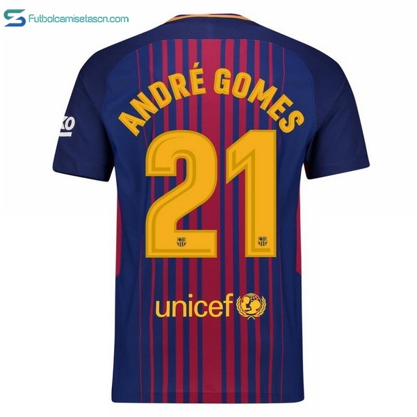 Camiseta Barcelona 1ª Andre Gomes 2017/18